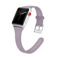 thumbnail image 1 of XMYDS Bracelet de Montre en Silicone à Dégagement Rapide, Bracelets Réglables pour Apple IWatch Series SE/1/2/3/4/5/6 pour Femmes - Violet Pâle, 1 of 1