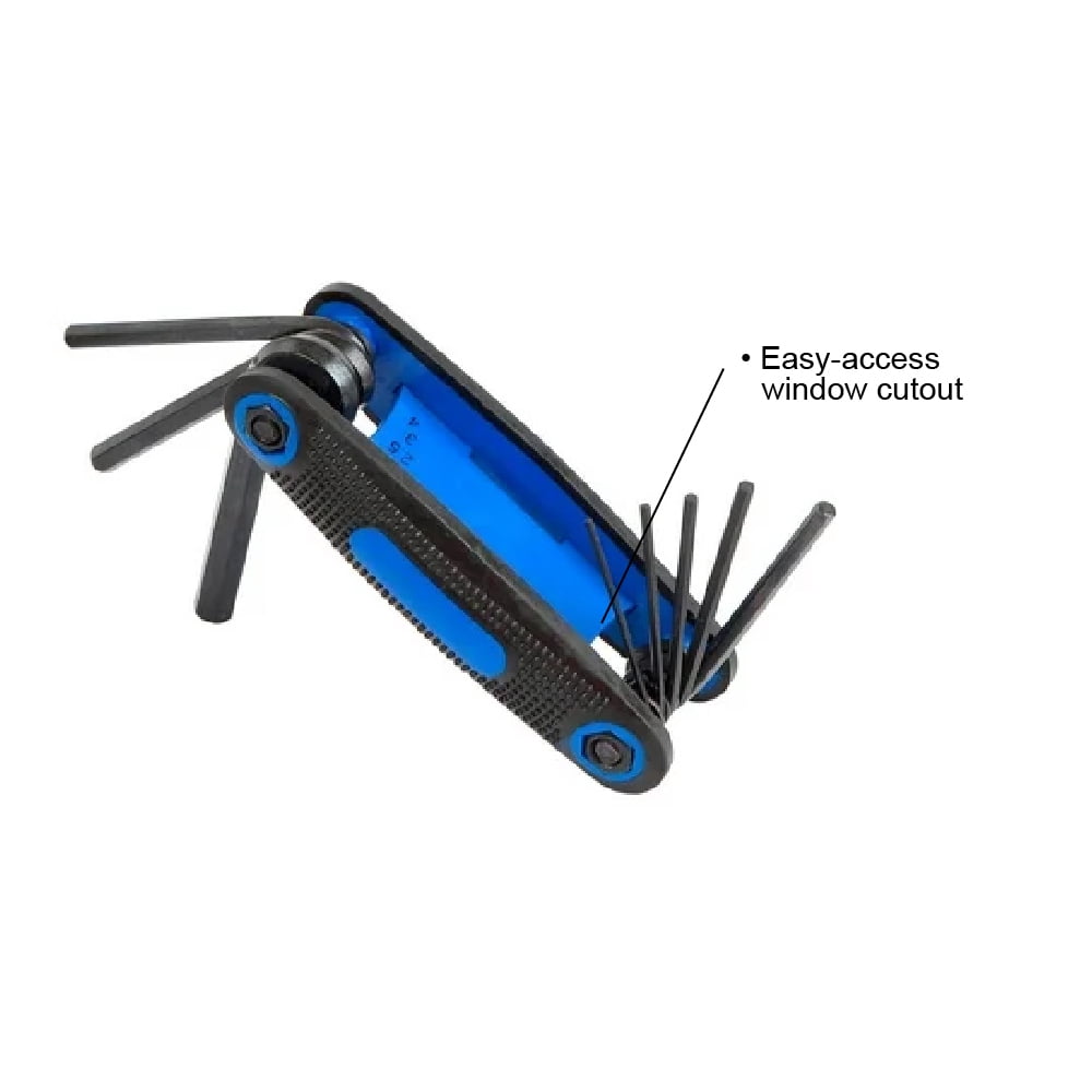 Hyper Tough 3-piece Folding Hex Key Set,Metric,SAE,Star Sizes