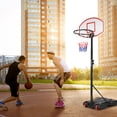 thumbnail image 3 of Gymax Support de Basketball avec Panneau Arrière, Système de Panier, Roues à Hauteur Réglable et 2 Filets, 3 of 10