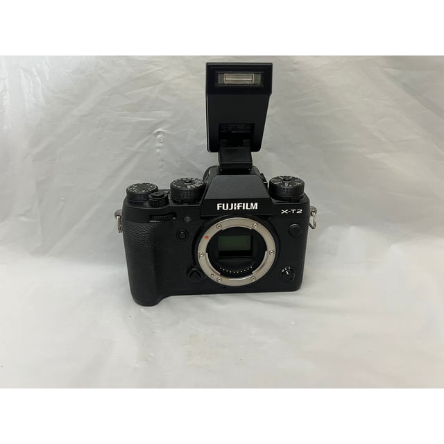 Fujifilm X-T2 Black 24.3MP Mirrorless Digital Camera Body – Tested Working – Includes Flash & USB Cable