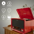 thumbnail image 4 of Electrohome Kingston 7-in-1 Vintage Vinyl Record Player Stereo System with 3-Speed Turntable, Bluetooth, AM/FM Radio, CD, Aux In, RCA/Headphone Out with 2 Bonus Replacement Needles (RR75C), 4 of 8