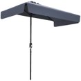 thumbnail image 1 of Outsunny Parasol Demi-Parasol de Patio 7,5 Pi Pare-Soleil, Manivelle, Bleu Foncé, 1 of 10
