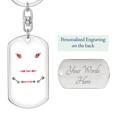 thumbnail image 2 of Truck Driver Trucker Swivel Keychain Dog Tag Stainless Steel or 18k Gold, 2 of 8
