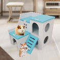 thumbnail image 3 of Small Animal Hideout PVC Hamster House Breathable Stable Cage Toy, 3 of 5