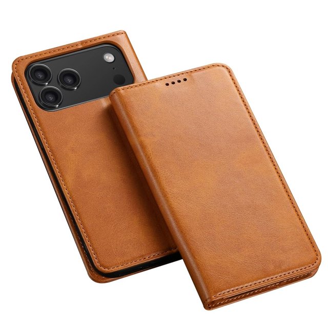 Case For Iphone 17/17 Pro/17 Pro Max/17 Air, Magnetic Flip Folio Leather Cover Stand Function Shockproof Shell