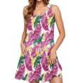thumbnail image 2 of Ovzne Robes pour Femmes Robe Femme Femme Décontractée Ample Été Robe Imprimée Sans Manches Col en V Ensemble Haut/chemise Grande Taille Robe Maxi Imprimée Liquidation, 2 of 6