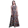 thumbnail image 1 of Bimba Floral Ladies Round Neck Sleeveless Long Tank Casual Maxi PrintDress-Large, 1 of 6