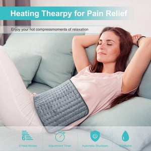 Heating Pad for Back Pain Relief - Electric Heat Therapy Blanket 12”x24”Auto Shut Off Moist Dry Hot Wrap for Shoulder Foot Knee Leg Muscle Pain