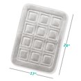 thumbnail image 2 of Clara Clark Bathroom Rugs, Velvet Memory Foam Bath Mat, Ultra Soft Non Slip and Absorbent - Waffled - Small - Silver, 2 of 6