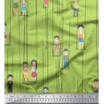 thumbnail image 1 of Soimoi Velvet Fabric Swing & Kids Human Figure Printed Craft Fabric by the Yard 58 Inch Wide, 1 of 5