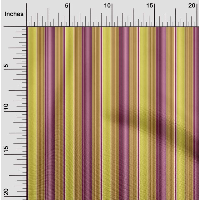 oneOone Tissu en Coton Cambric Multicolore à Rayures BTY 56 Pouces de Large