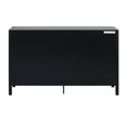 thumbnail image 4 of 57" Classic Solid Wood 6 Drawer Dresser - Black, 4 of 6