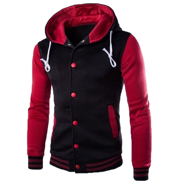 Veste de Baseball Homme Mode Hommes Veste Décontractée Extérieur Veste à Simple Boutonnage Veste de Travail Veste d'Uniforme de Baseball