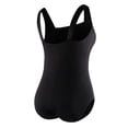 thumbnail image 2 of Speedo Women's Plus Solid Shirred Tank One Piece Swimsuit - Speedo Black, 24, 2 of 2