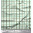 thumbnail image 1 of Soimoi Green Georgette Viscose Fabric Window Pane Check Print Sewing Fabric Yard 42 Inch Wide, 1 of 3