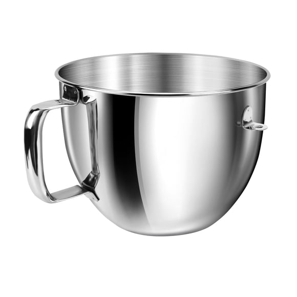 6QT Mixer Bowl with Handle Compatible with KitchenAid Bowl Lift Stand Mixers KD2661, KL26M, KP26M1, KP26M8, KP26N9, KV25G. Food Grade Stainless Steel for 6QT Kitchen Aid