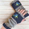 thumbnail image 1 of Winter New Ladies Fingerless Knitted Warm Half Finger Wool Gloves, 1 of 4