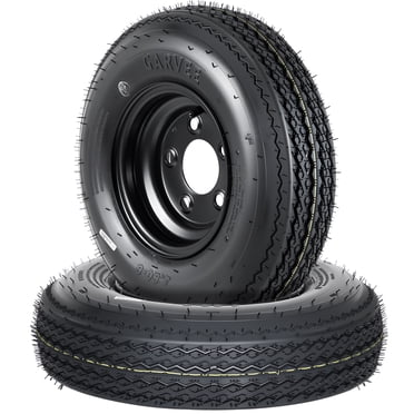 PIONEERWORKS Set of 2 4.80-8 4.80x8 480-8 4.80-8 Trailer Tires with 8" Rims, 5 Lug on 4.5", Load Range C 6PR