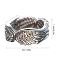 thumbnail image 2 of EGNMCR Rings Angel Feather Ring Personality Temperament Ring Jewelry alloy ring, 2 of 3