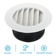 thumbnail image 3 of Unique Bargains 5 Inch Round Air Vent, Ceiling Diffuser Grill Cover ABS Louver Soffit Vent with Screen White, 3 of 5