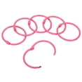 thumbnail image 1 of Unique Bargains 1.8' OD 1.5' ID Loose Leaf Rings Binder Ring Book Rings Steel for Scrapbook, Pink 10 Pack, 1 of 6
