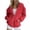 Rouge, variante sur Mlzmgr Vestes pour Femmes à Manches Longues à Capuche à Fermeture Éclair Complète Chandails Décontractés d'Extérieur en Molleton Chandails en Molleton Thermique