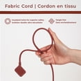thumbnail image 4 of Globe Electric 9-ft 16/2 Terracotta Fabric Extension Cord, 4 of 6
