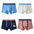 thumbnail image 1 of MIASHUI Boys Cotton Boxer Briefs Comfortable Underwear Cute Cartoon Underpants 4 Pack,170, 1 of 2