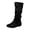 Black, variant on Xfvqtps Womens Slouch Boots Flat Mid Calf Side Zipper Almond Toe Wide Calf Suede Casual Commute Boots Pink