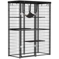 thumbnail image 1 of PawHut Enclos Extérieur pour Chat Catio, Cage en Métal pour Chat avec Couvercle, 4 Plateformes, 1 of 10