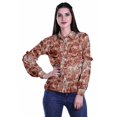 thumbnail image 1 of Moomaya Chemise Boutonnée Col Classique Manches Longues Haut d'Été Tenue Décontractée, 1 of 4