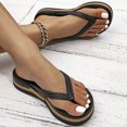 thumbnail image 4 of Espadrilles pour Femmes Sandales de Plage à Plateforme Plage Décontractées Larges Plates Épaisses Sandales à Enfiler d'Été Robe, 4 of 6