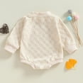 thumbnail image 5 of AherBiu Vêtements pour Nouveau-Né Fille Col Ras du Cou Manches Longues Vêtements pour Bébé Justaucorps Automne Barboteuses Tenues, 5 of 5