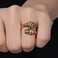 thumbnail image 4 of EGNMCR Bagues Couples Acier Inoxydable Bouche Variable Femmes Lovers' Bandes de Squelette Amoureux Bague, 4 of 5