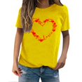 thumbnail image 1 of T-Shirts de la Saint-Valentin pour Femmes, T-Shirts Graphiques Cœur d'Amour, T-Shirts Graphiques Mignons pour Adolescentes, T-Shirts Décontractés Imprimés pour la Saint-Valentin, T-Shirt Col Rond Imprimé, Chandail pour Femmes, 1 of 8