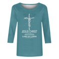 thumbnail image 5 of Daisyyozoid Nouveautés Hauts pour Femmes Joyeuses Pâques Col Rond Haut à Manches Longues Haut à Manches Longues Col Rond Chemise, 5 of 5