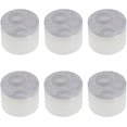 thumbnail image 1 of 6 Pcs Récipient à Bougie en Verre Gaufré avec Couvercle Bocaux Ronds pour Faire des Bougies Outils Blancs, 1 of 8