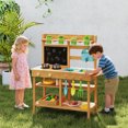 thumbnail image 2 of Gymax Kids Mud Kitchen w/Faucet Removable Sinks Chalkboard Stovetops Rotation Knobs, 2 of 10