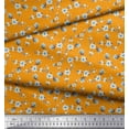 thumbnail image 2 of Tissu Popeline de Coton Pomme Feuilles & Magnolia Imprimé Floral 1 Yard 56 Inch Wide, 2 of 5