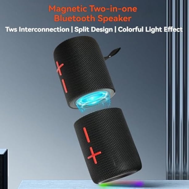 2 in 1 Splittable Bluetooth Speaker, Waterproof Dual Pairing, Deep