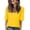 Jaune, variante sur JDQJBZ T-Shirt à Manches Courtes pour Femmes Haut d'Été, T-Shirts Mode pour Femmes Décontractés à Col en V Ample Mignon T-Shirt à Manches 1/2 Haut pour Dames
