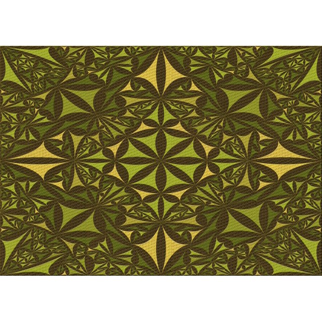 Ahgly Company Machine Washable Indoor Rectangle Transitional Dark Yellow Green Area Rugs, 3' x 5'