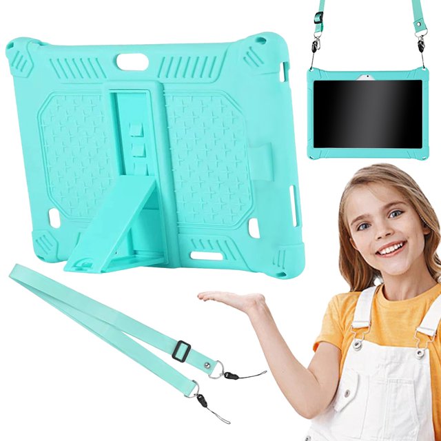 Tablet Protective Case with Stand A, Case For10 Silicone with Stand Friendly Proof Protective Case for 10/ 10.1 Inch Android Tablet, One Silicone Case, One Capacitive Stylus