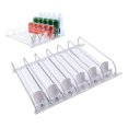 thumbnail image 1 of Adjustable Width Spring Loaded Drink Dispenser, Self Pushing Can Organizer For Soda, Beer, Wine, 6 Rows 15in Fridge Drink Holder, 1 of 8