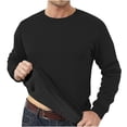 thumbnail image 2 of QIPOPIQ Chandail à Col Rond pour Homme à Manches Longues Décontracté Chaud en Molleton Chandail à Enfiler Liquidation, 2 of 9