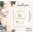 thumbnail image 5 of Darling Souvenir White Birthday Invitation Card Printable Fill or Write In Blank Invites Party Supplies Pack Of 28 5 x 7 Inches, 5 of 5