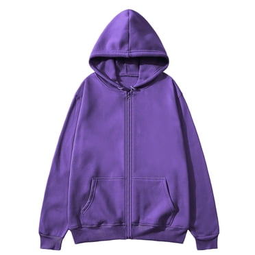 Jalioing Hoodies for Men Full Zip Up Long Sleeve Hooded Jacket Solid Color Casual Athletic Sweatshirts with Pocket