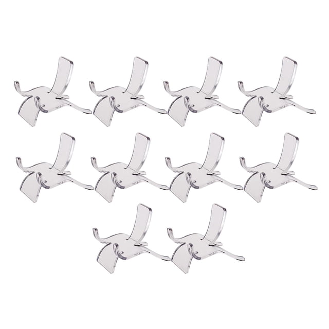 KLKCMS Ensemble de 10 Présentoir en Acrylique Transparent pour Pierres de Collection Géode inerals m m
