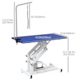thumbnail image 2 of PawHut Pet Grooming Table, Height Adjustable Dog Grooming Table with Arm, Noose and Non-Slip Grooming Table, Blue, 2 of 7