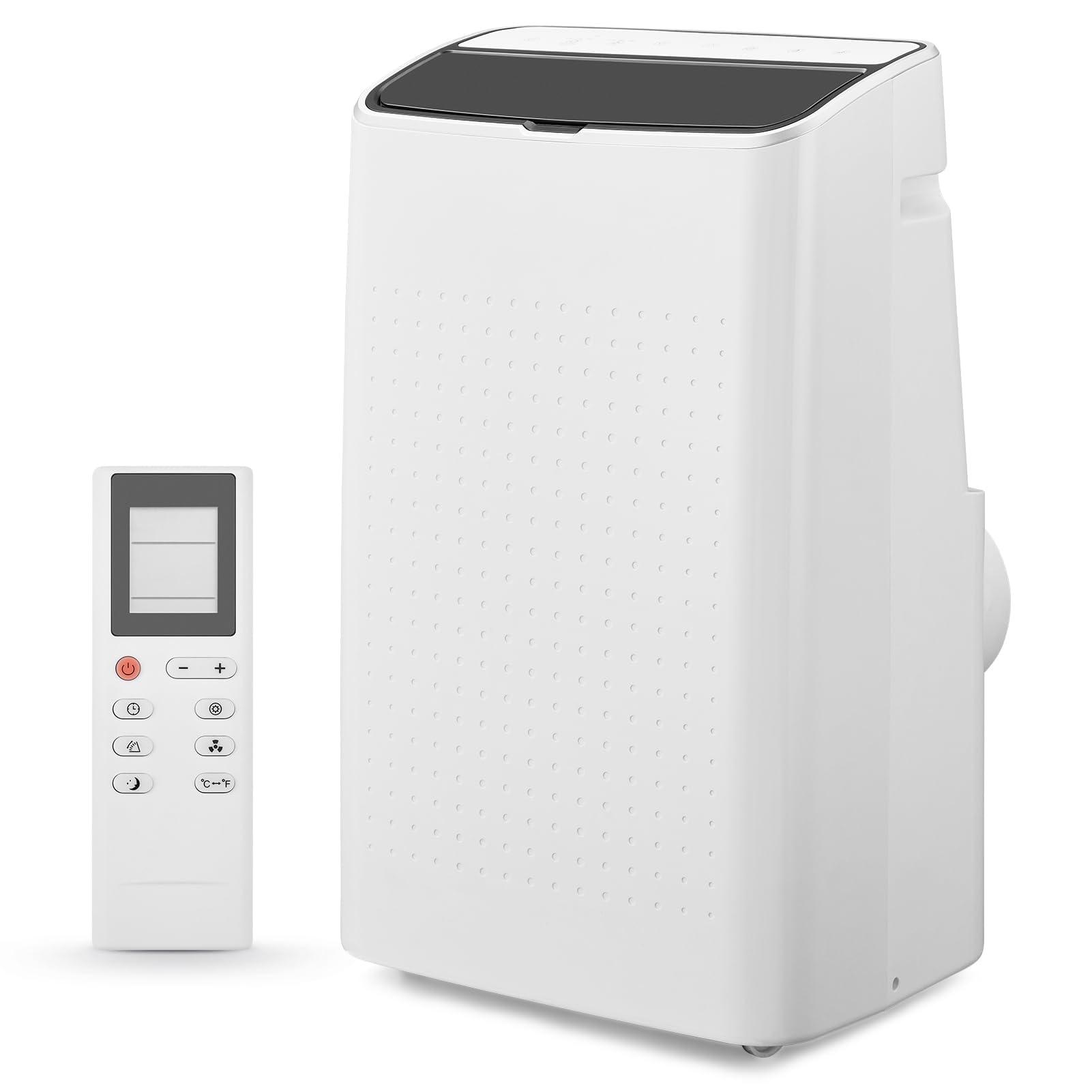 14000 BTU Portable Air Conditioner Efficient Cooling, Air Conditioner Cools Room up to 750 Sq.Ft Dehumidifier, Remote Control, 24Hrs Timer, Fan Modes, Moveable Wheels.